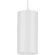 CYL RNDS 1 Light 6 inch White Outdoor Pendant