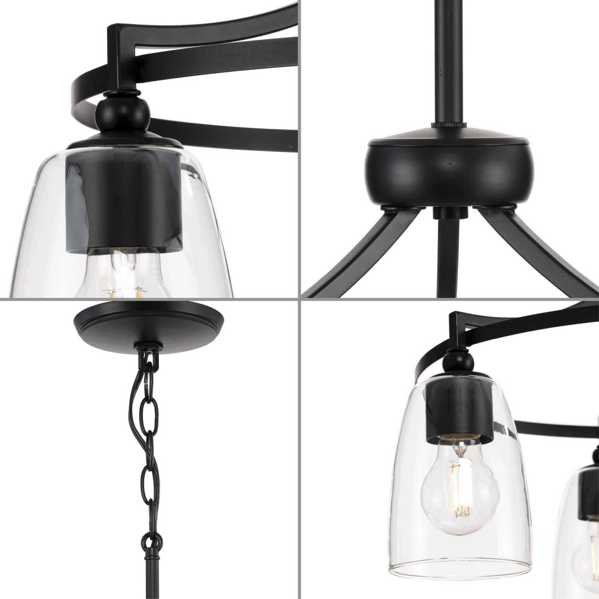 Parkhurst 3 Light 21 inch Matte Black Chandelier Ceiling Light