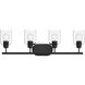 Reines 4 Light 31.75 inch Matte Black Bath Vanity Wall Light