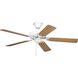 AirPro 52 inch White with White/Washed Oak Blades Ceiling Fan
