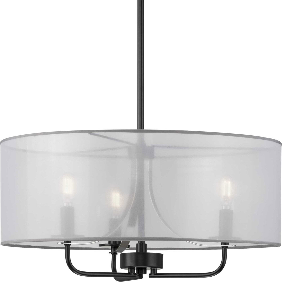 Riley 3 Light Matte Black Pendant Ceiling Light