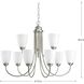 Gather 9 Light 28 inch Brushed Nickel Chandelier Ceiling Light in Bulbs Not Included, Standard