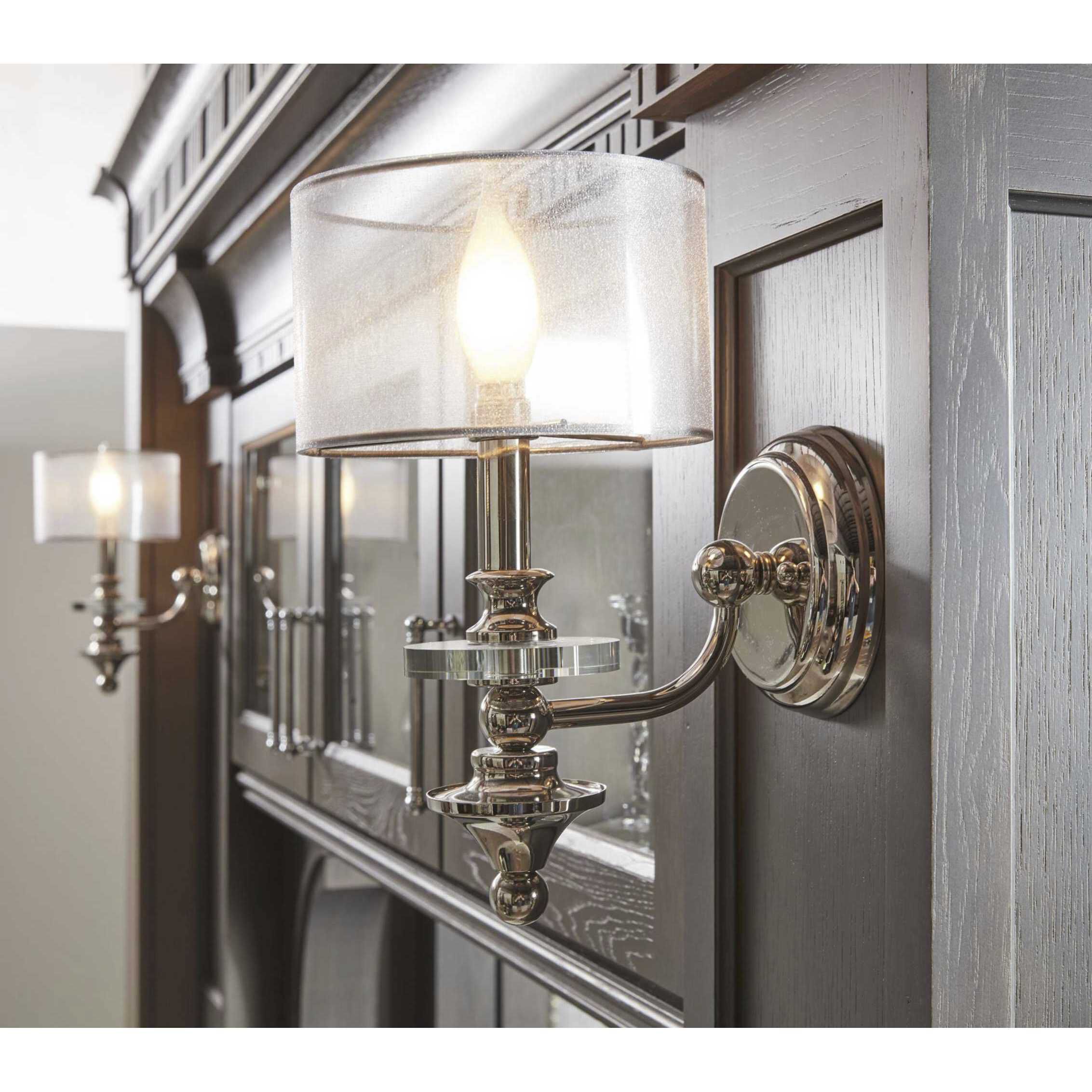 Marche 1 Light 7 inch Polished Nickel Wall Sconce Wall Light, Design Series