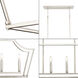 Parkhurst 6 Light 42 inch Brushed Nickel Linear Chandelier Ceiling Light