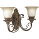 Messina 2 Light 18 inch Aged Mahogany Wall Bracket Wall Light