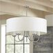 Drum Shade 5 Light 22 inch Brushed Nickel Chandelier Ceiling Light