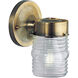 Utility Lantern 1 Light 7 inch Antique Brass Outdoor Wall Lantern