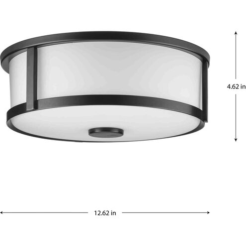 Gilliam 2 Light 12.62 inch Matte Black Flushmount Ceiling Light