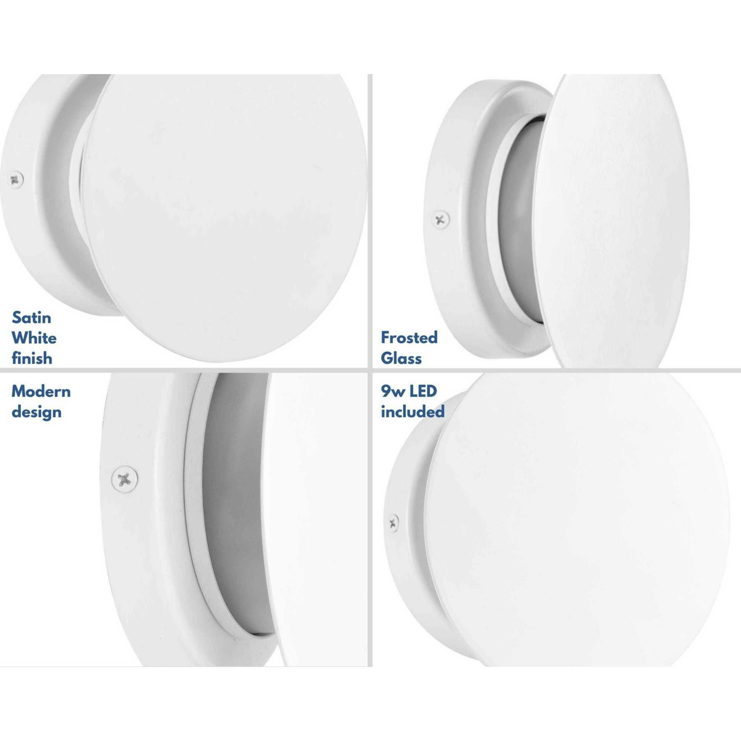 Z-2020 LED LED 6 inch Satin White Outdoor Wall Light, Progress LED