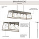 Briarwood 5 Light 38 inch Galvanized Linear Chandelier Ceiling Light