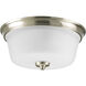 Lahara 2 Light 13 inch Brushed Nickel Flush Mount Ceiling Light, Delta