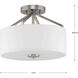 Goodwin 2 Light 13 inch Brushed Nickel Semi-Flush Mount Convertible Ceiling Light