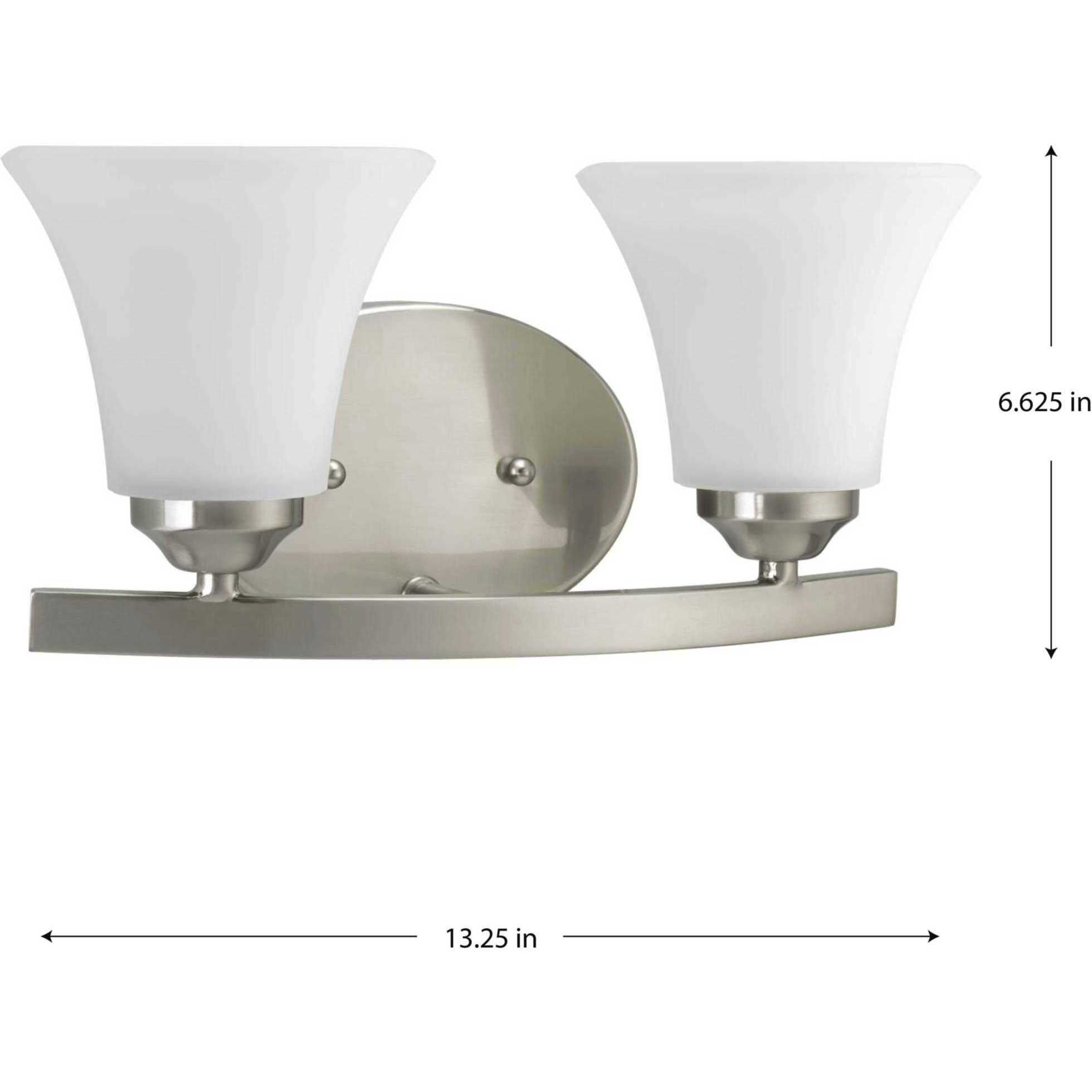 Adorn 2 Light 13.25 inch Brushed Nickel Bath Vanity Wall Light