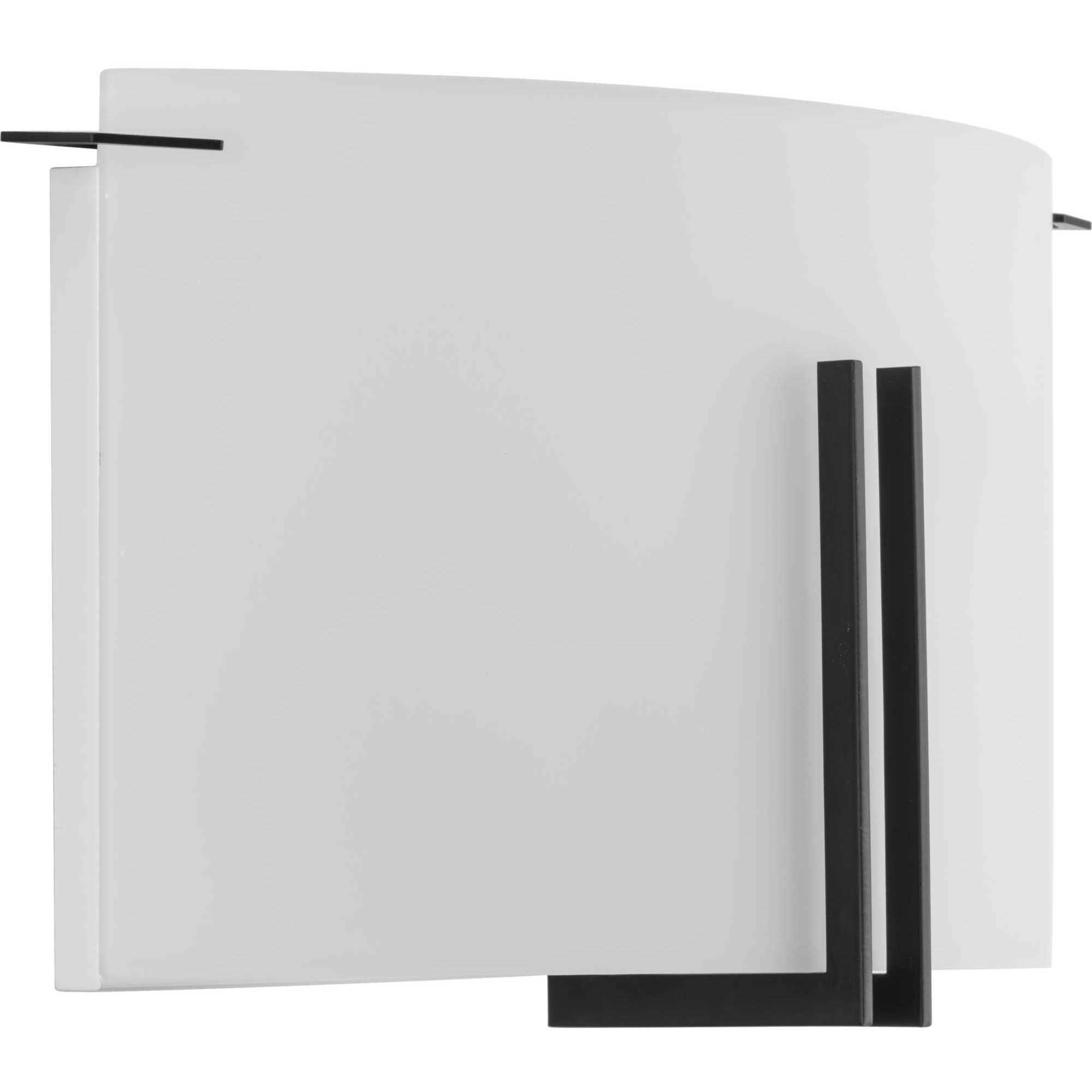 Modern Glass Sconce 2 Light 4 inch Matte Black ADA Wall Sconce Wall Light