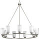 Debut 9 Light 36 inch Brushed Nickel Chandelier Ceiling Light, Design Series