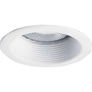 Recessed Lighting BR30 White Recessed Step Baffle Trim in Bright White