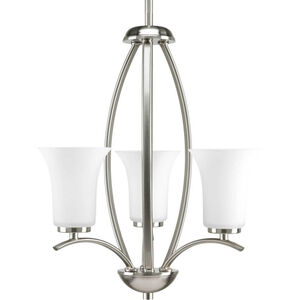 Joy 3 Light 14.63 inch Brushed Nickel Foyer Chandelier Ceiling Light