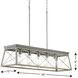 Briarwood 5 Light 38 inch Galvanized Linear Chandelier Ceiling Light