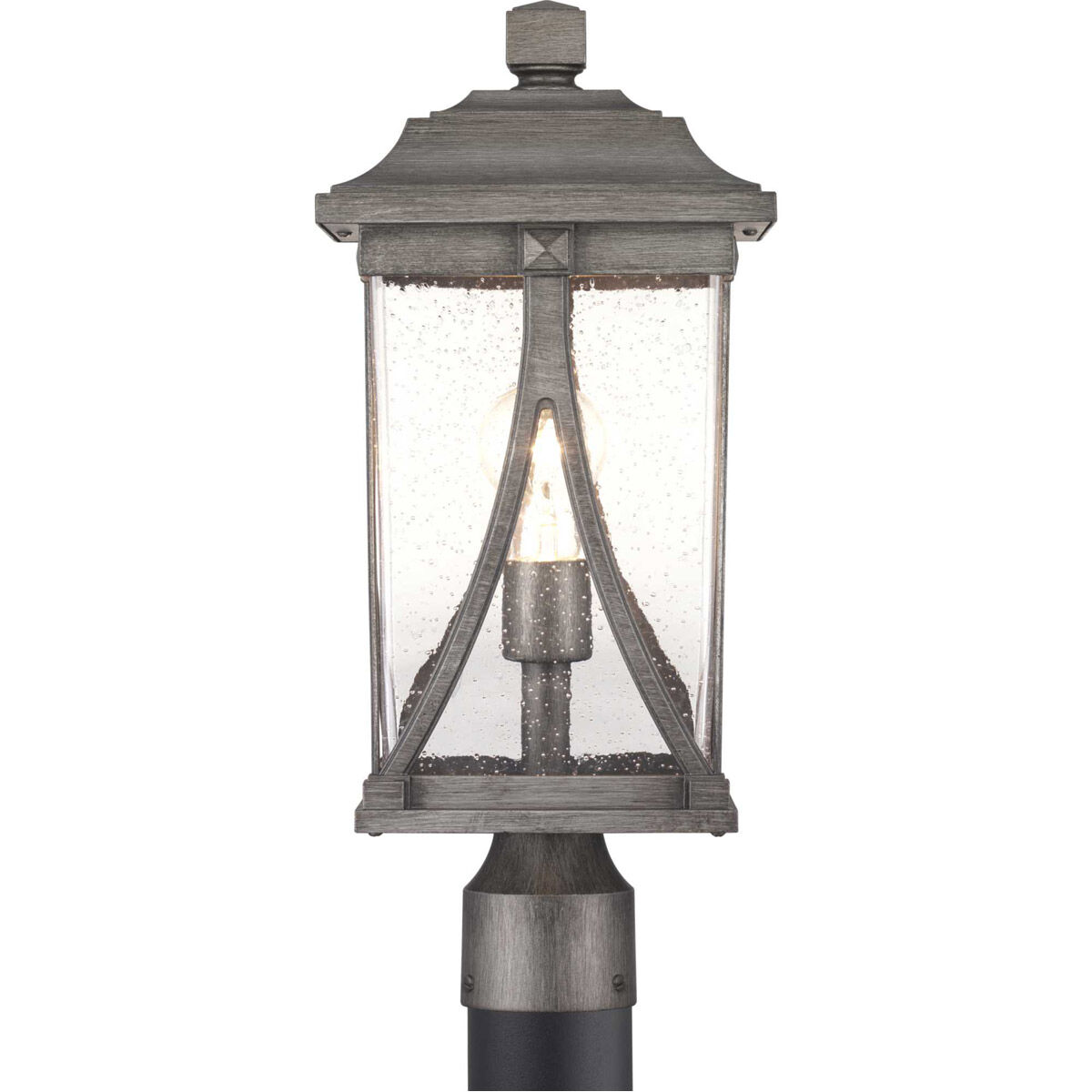 Abbott 1 Light 19 inch Antique Pewter Outdoor Post Lantern
