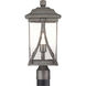 Abbott 1 Light 19 inch Antique Pewter Outdoor Post Lantern