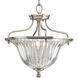 Roxbury 3 Light 16 inch Classic Silver Semi-Flush Mount Ceiling Light