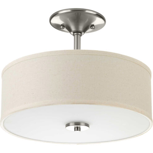Inspire LED LED 13 inch Brushed Nickel Semi-Flush Mount Ceiling Light, Progress LED
