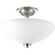 Rave 2 Light 13 inch Brushed Nickel Semi-Flush Mount Ceiling Light