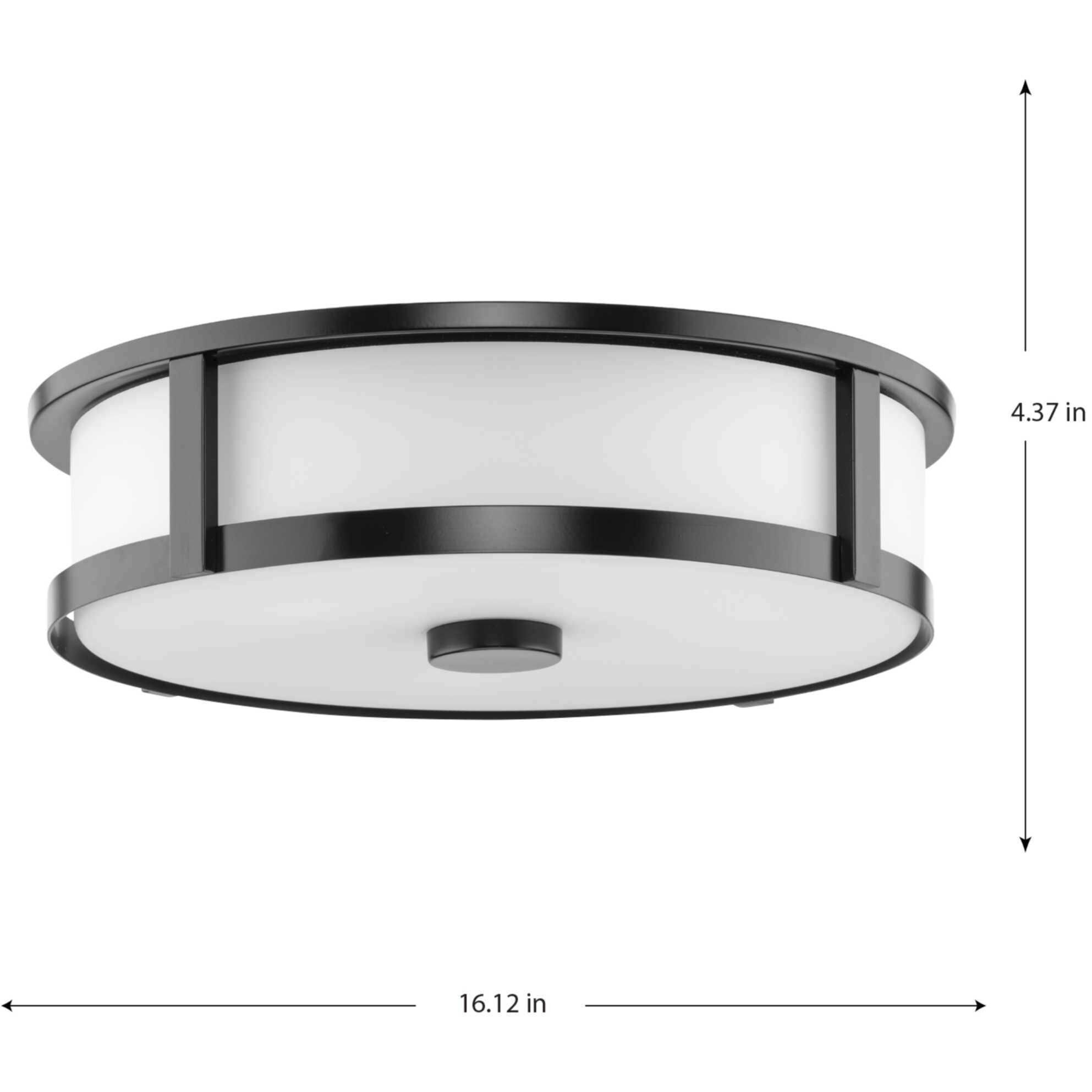 Gilliam LED 16.12 inch Matte Black Flush Mount Ceiling Light