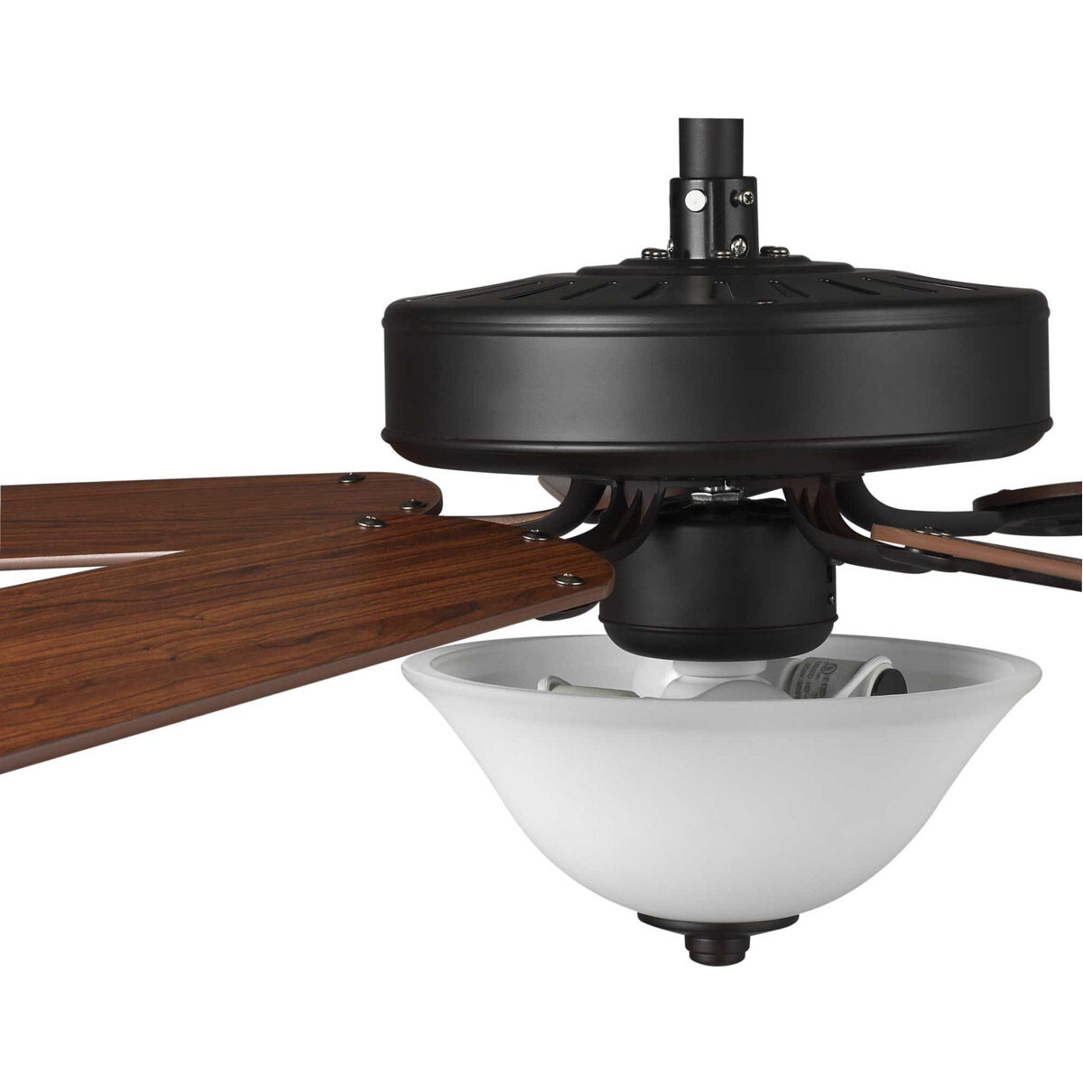Builder 52 inch Architectural Bronze with Medium Cherry/Classic Walnut Blades Ceiling Fan