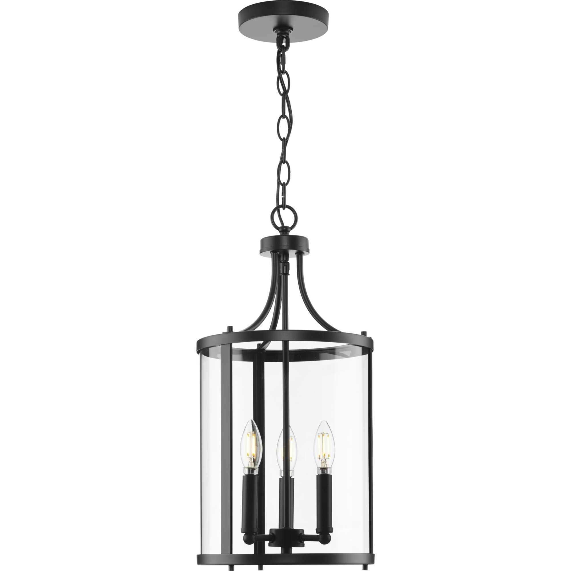 Gilliam 3 Light 10 inch Matte Black Foyer Light Ceiling Light