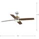 Shaffer II 56 inch Antique Nickel with Classic Walnut/Grey Weathered Wood Blades Ceiling Fan, Progress LED