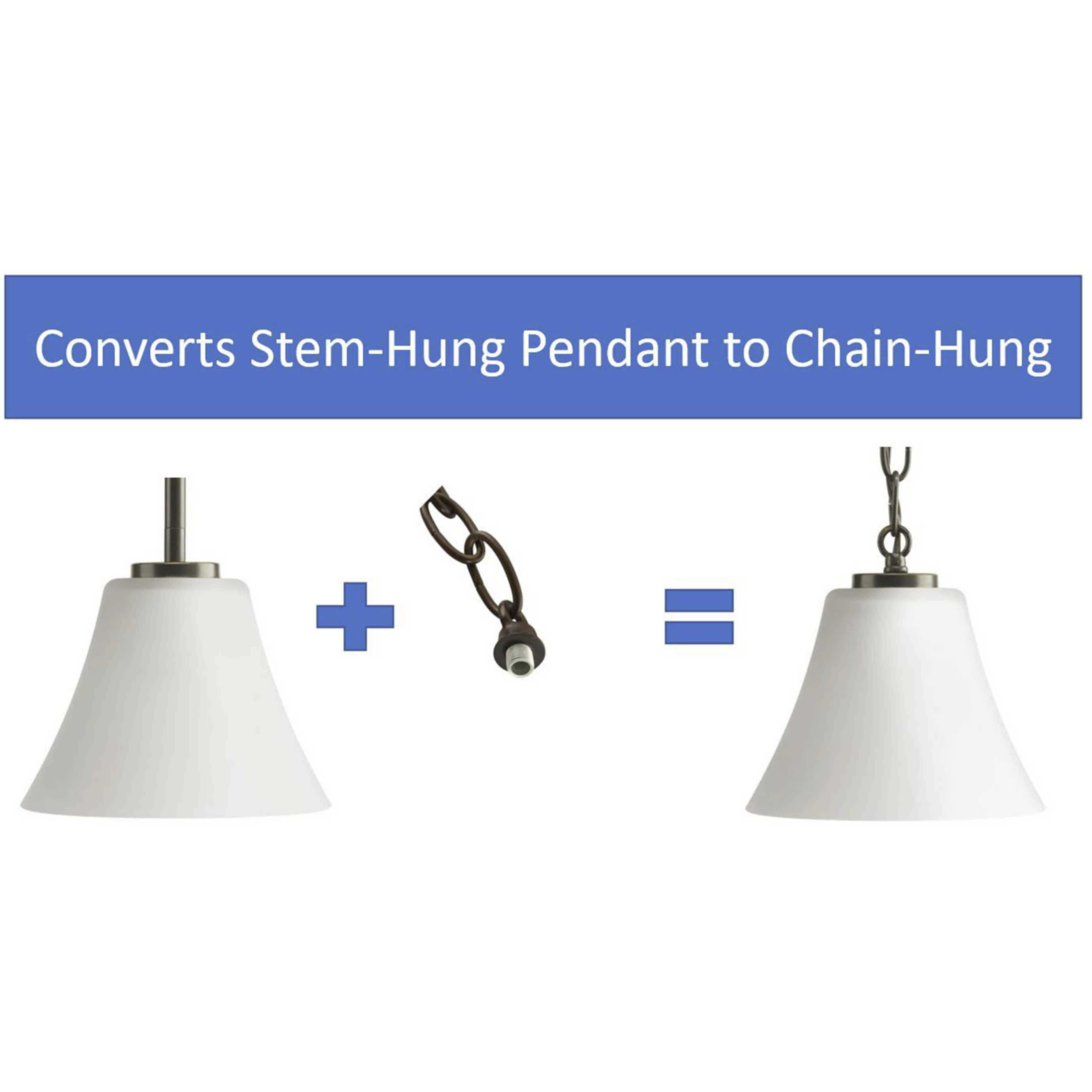 Loop & Chain Brushed Nickel Loop & Chain Hang Kit