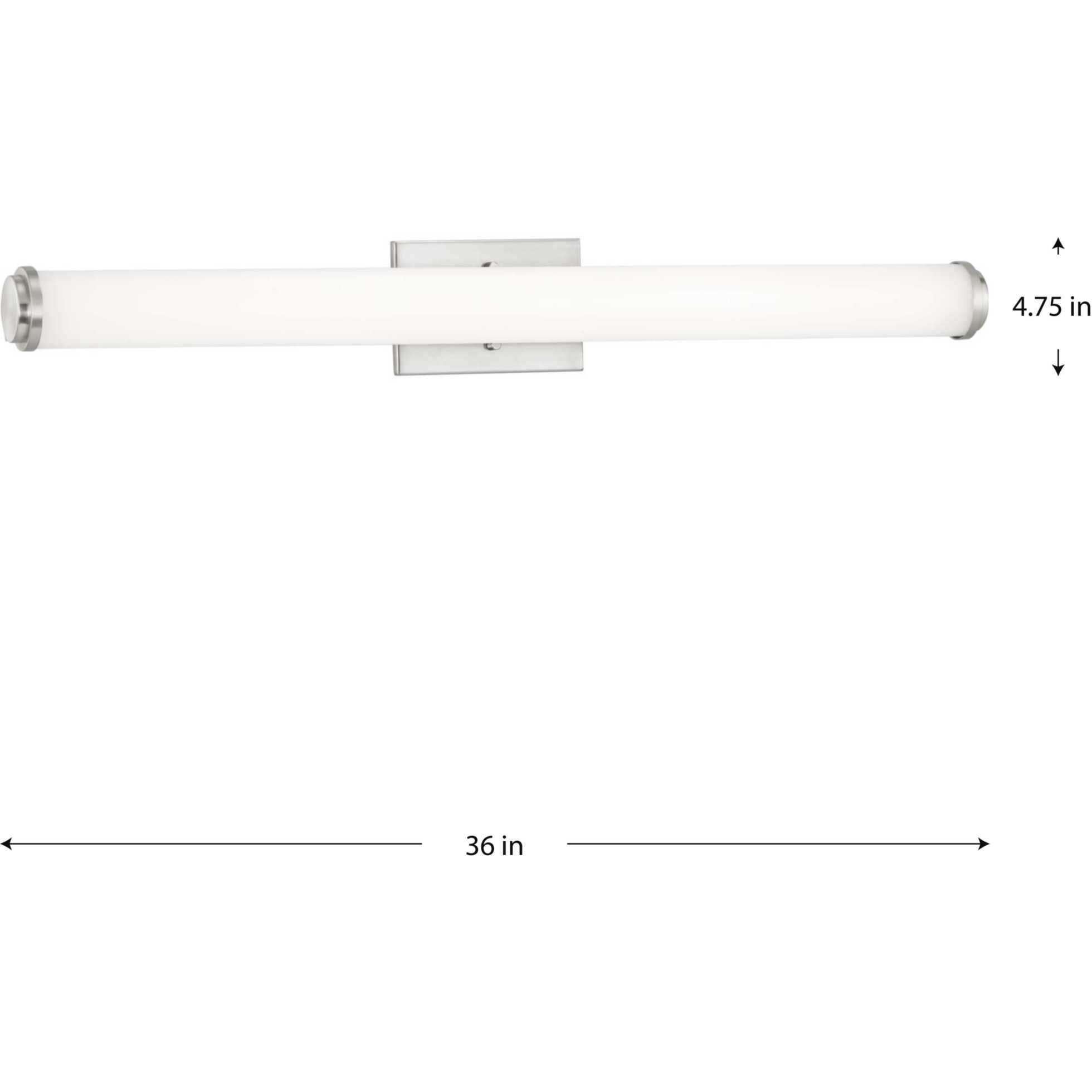 Phase 1.1 LED LED 36 inch Brushed Nickel Linear Bath Bar Wall Light, Progress LED