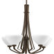 Rave 5 Light 25 inch Forged Bronze Chandelier Ceiling Light