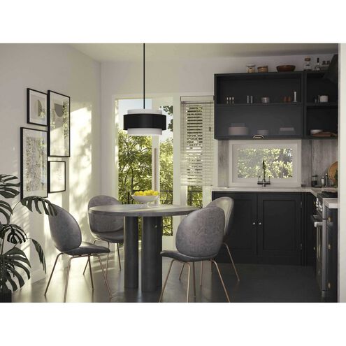 Silva 3 Light 16 inch Matte Black Pendant Ceiling Light, Design Series