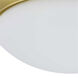 Etched Glass Close-to-Ceiling 2 Light 14 inch Satin Brass Flush Mount Ceiling Light