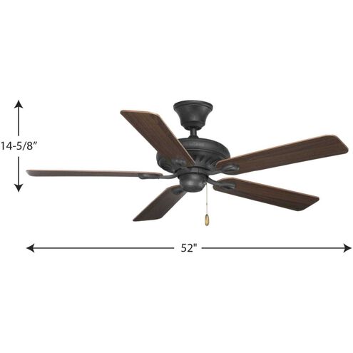 AirPro 52 inch Forged Black with Dark Walnut/Dark Cherry Blades Ceiling Fan