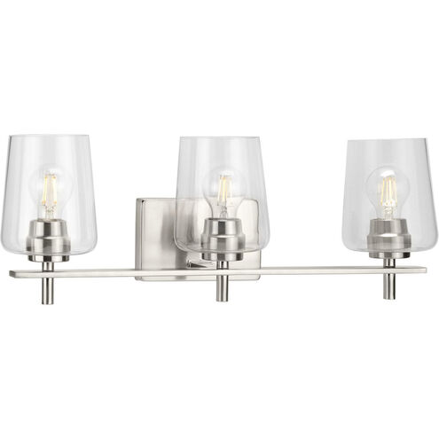 Calais 3 Light 24 inch Brushed Nickel Bath Vanity Wall Light