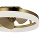 Shear 19.56 inch Brushed Bronze with Gold Blades Outdoor Ceiling Fan