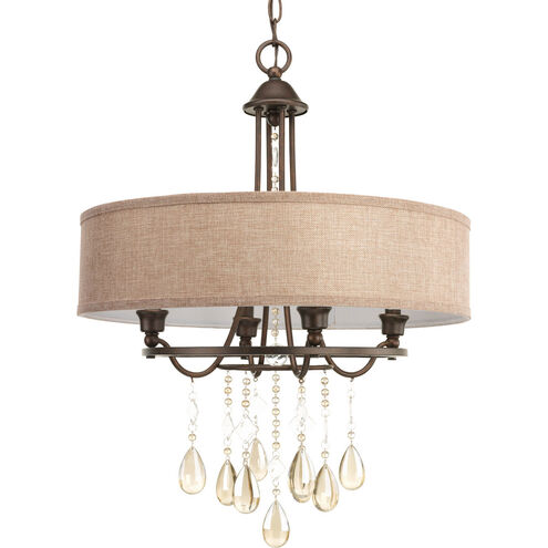 Flourish 4 Light 20.25 inch Cognac Pendant Ceiling Light