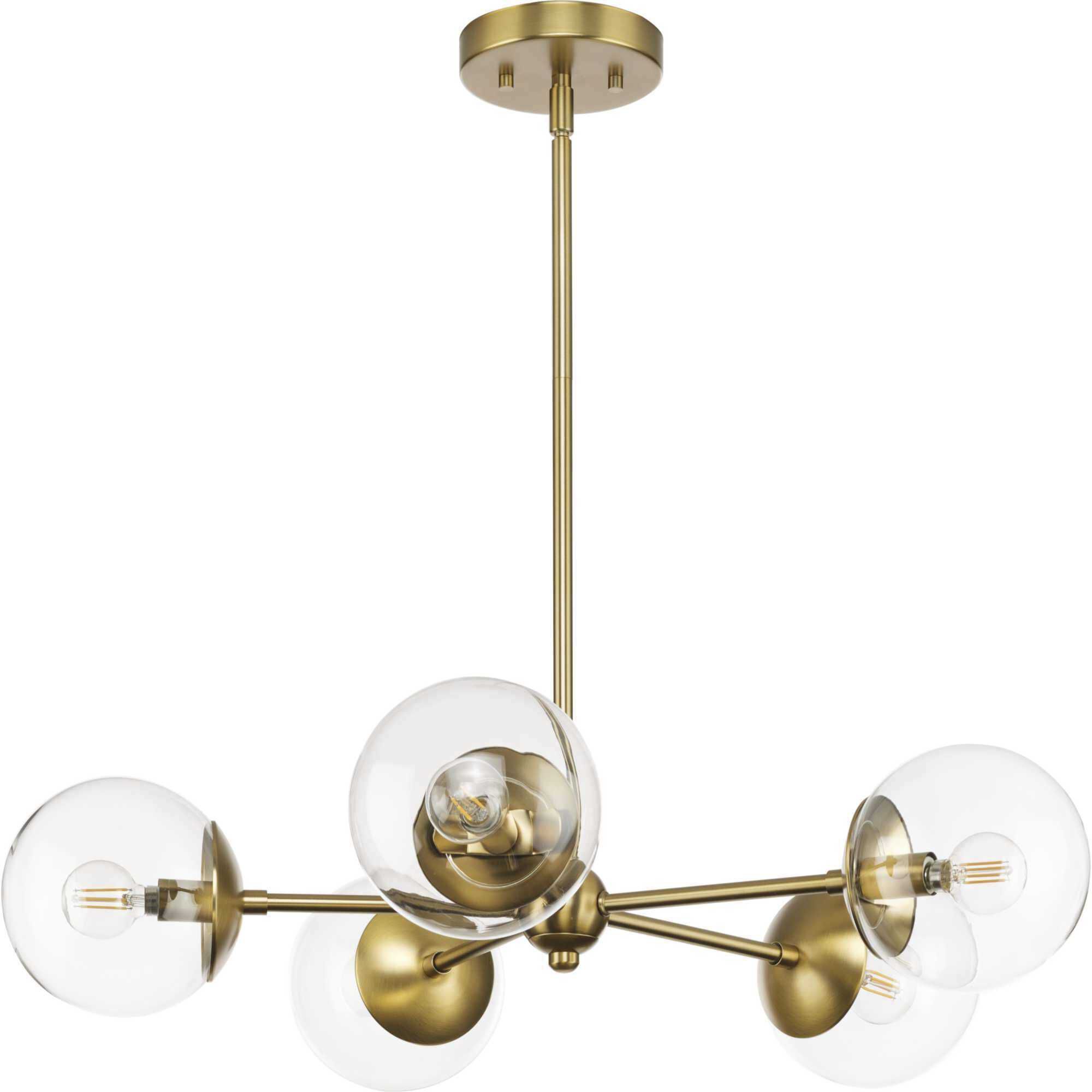 Atwell 5 Light 28 inch Brushed Bronze Chandelier Ceiling Light