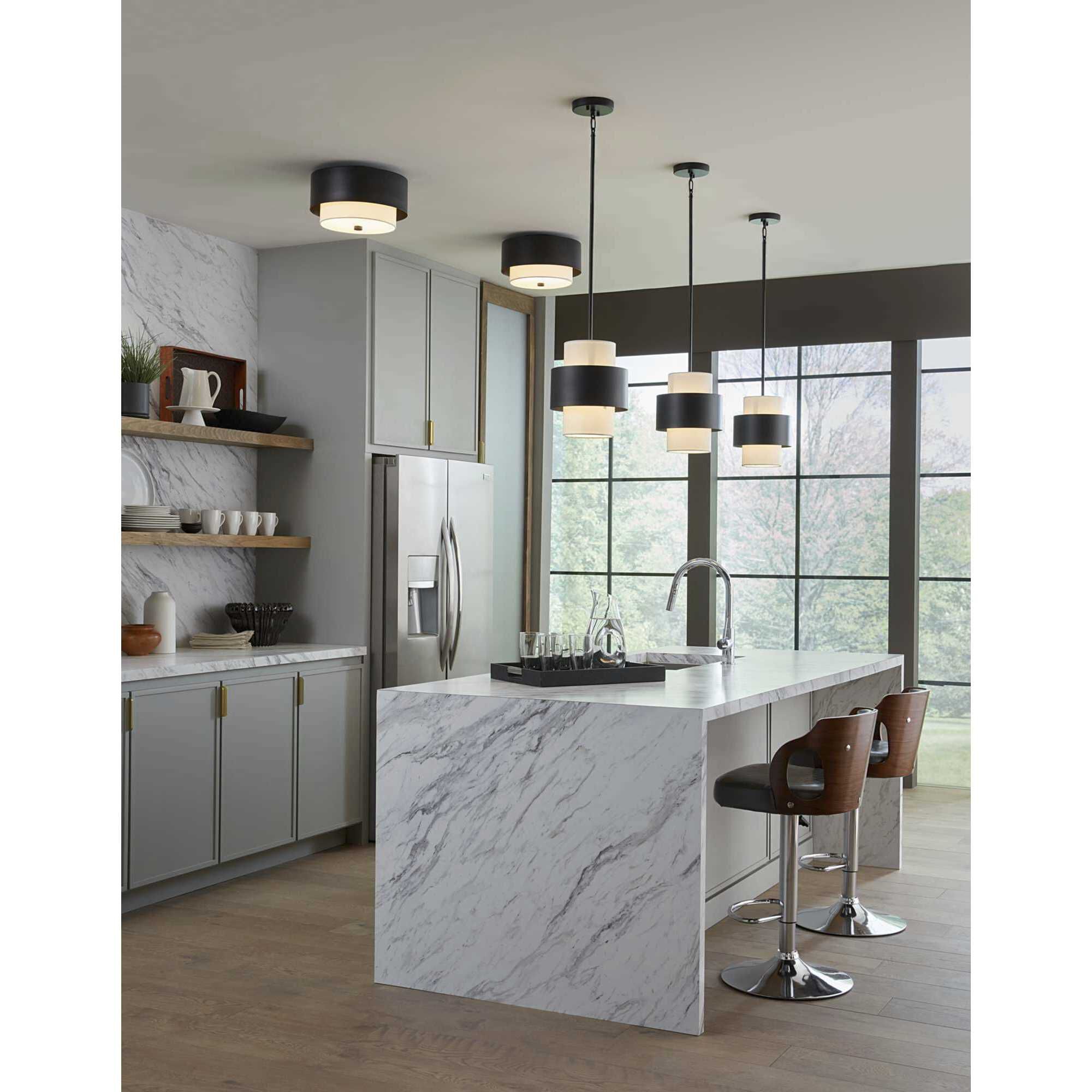 Silva 1 Light 9.5 inch Matte Black Pendant Ceiling Light, Design Series