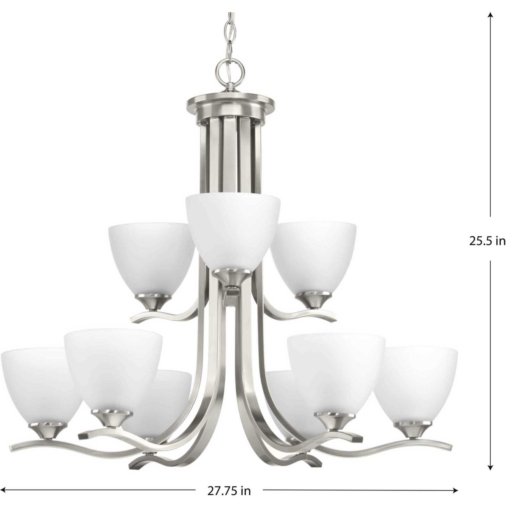 Laird 9 Light 27.75 inch Brushed Nickel Chandelier Ceiling Light