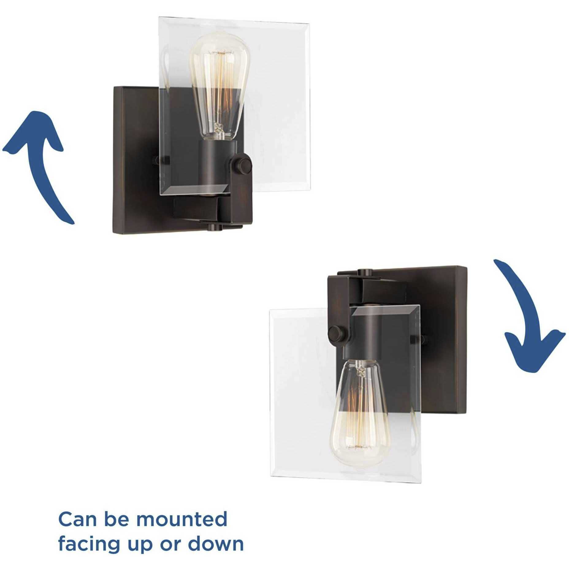 Glayse 1 Light 7 inch Antique Bronze Bath Vanity Wall Light, Design Series