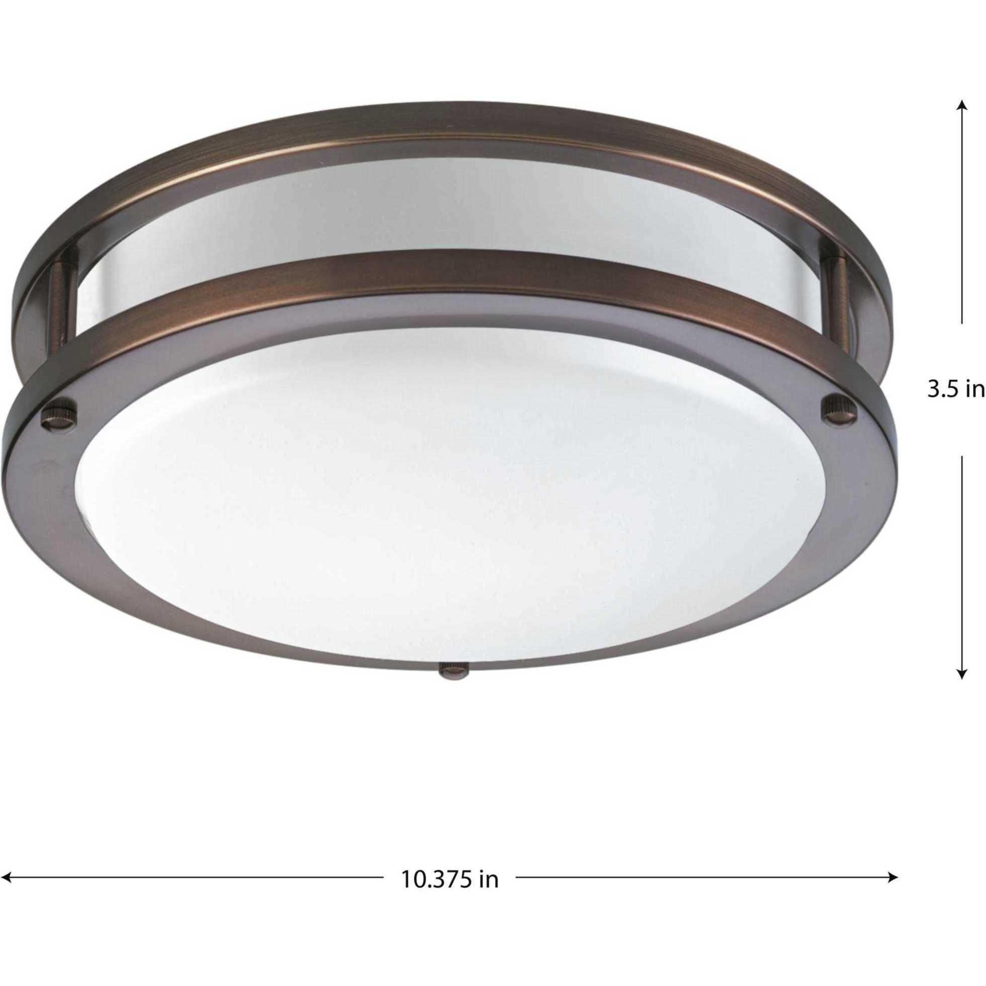 LED CTC COMM LED 10.38 inch Urban Bronze Flush Mount Ceiling Light, Progress LED