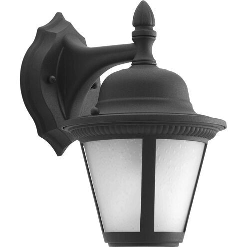 Westport LED LED 10 inch Textured Black Outdoor Wall Lantern in Integrated LED, Etched Seeded, Small, Progress LED