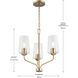 Celino 3 Light 18 inch Champagne Bronze Chandelier Ceiling Light