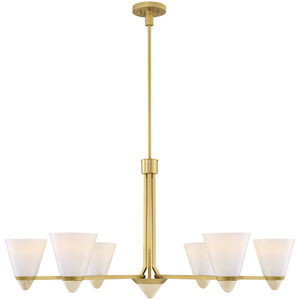 Kohlman 6 Light 40 inch Warm Brass Chandelier Ceiling Light
