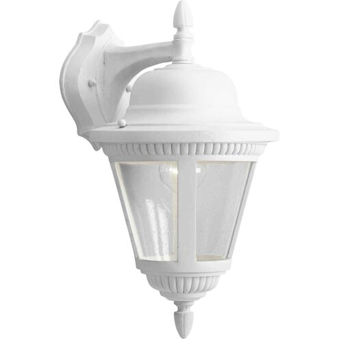 Westport 1 Light 16 inch White Outdoor Wall Lantern in Bulbs Not Included, Clear Seeded, Medium