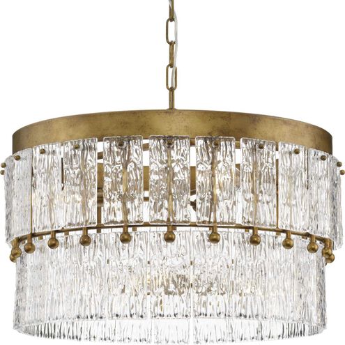 Chevall 6 Light 24.87 inch Gold Ombre Chandelier Ceiling Light, Design Series